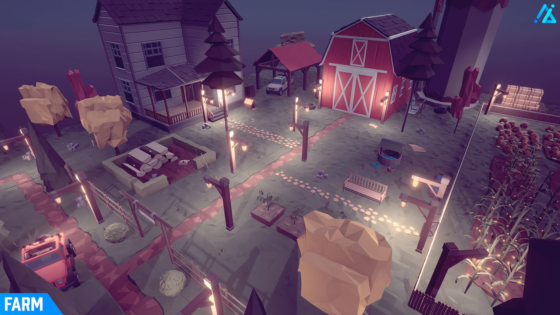 POLY - Farm Low-poly 3D model_11