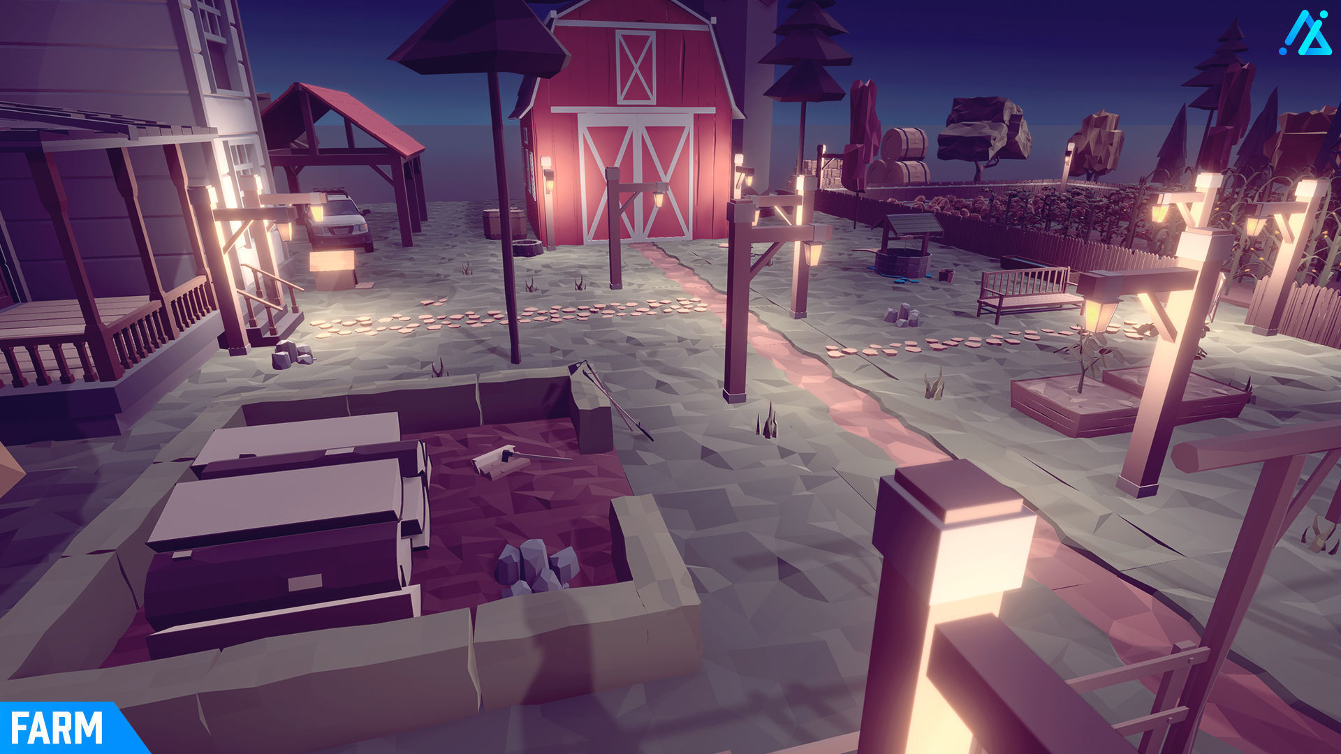 POLY - Farm Low-poly 3D model_8