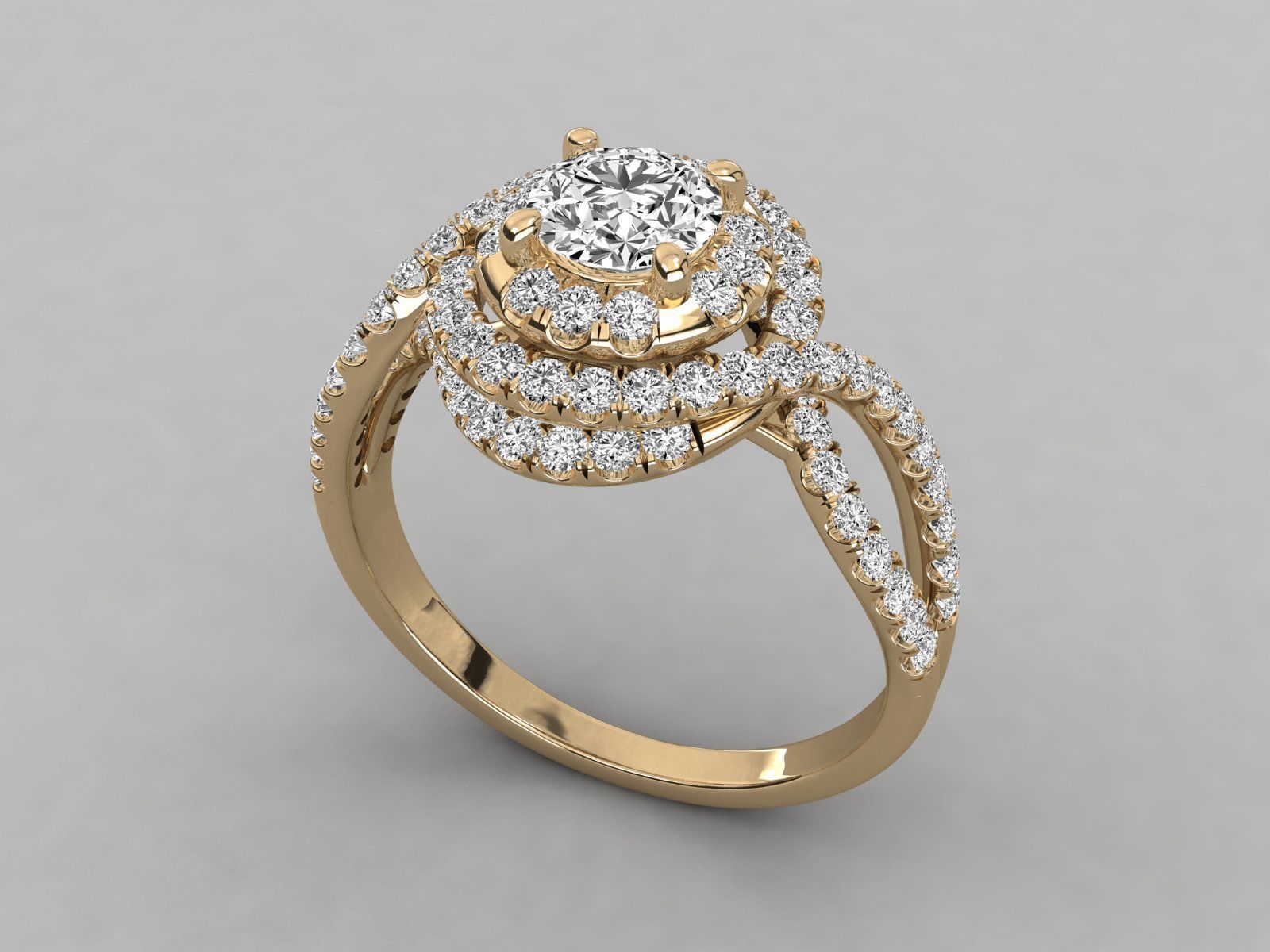 halo engagement ring 3D print model_18