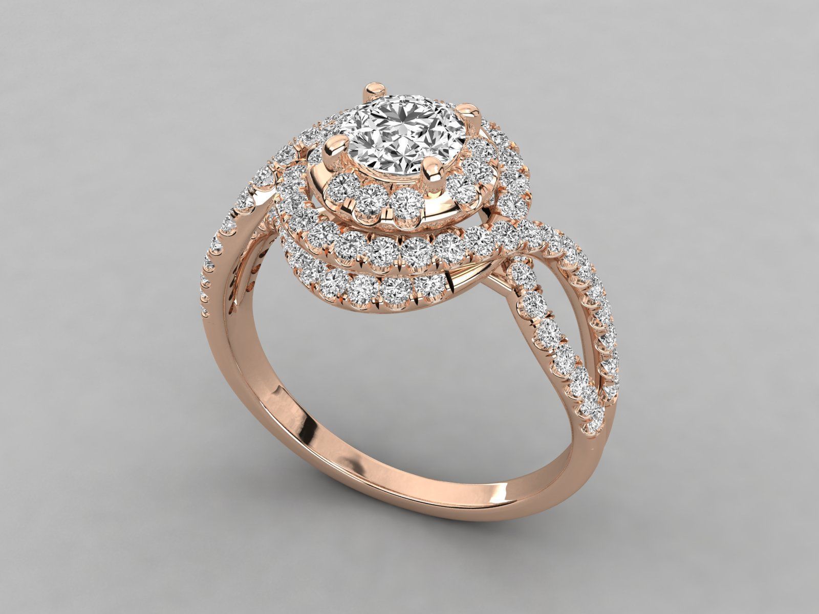halo engagement ring 3D print model_5