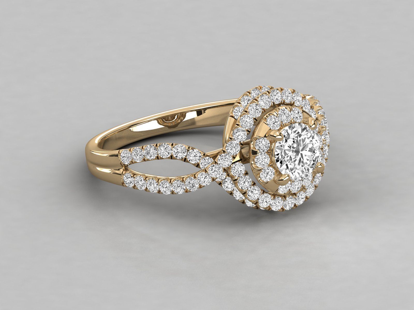halo engagement ring 3D print model_16