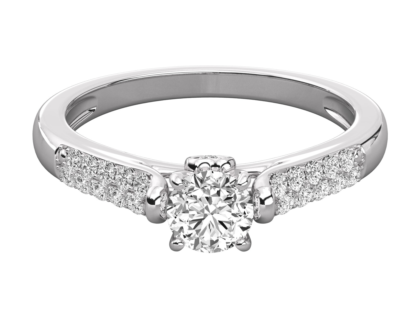 solitaire  engagement ring 3D print model_15