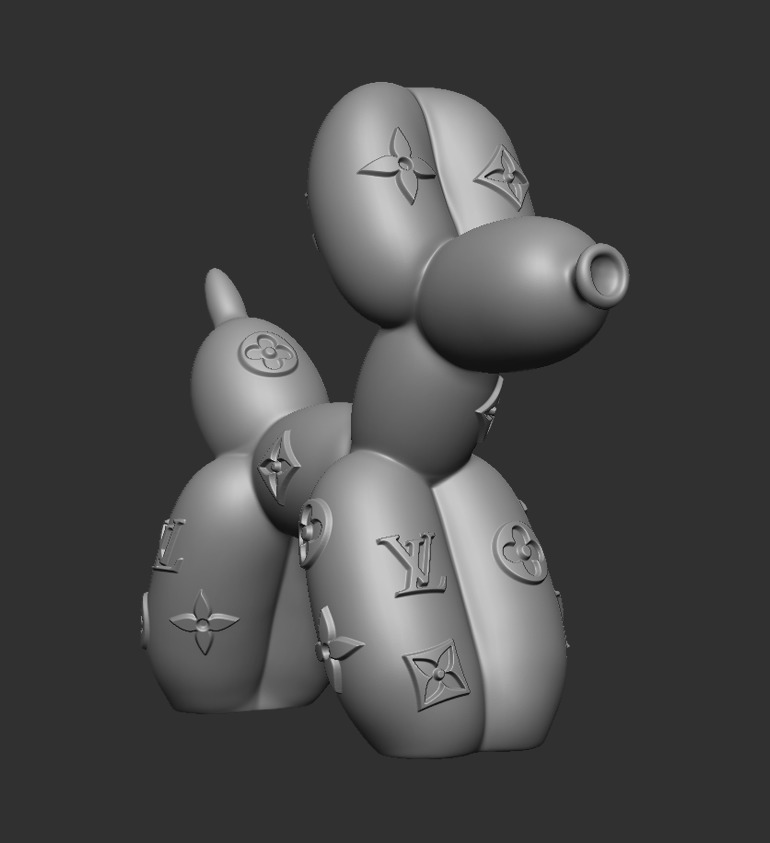 Balloon Dog Louis Vuitton 3D print model_1