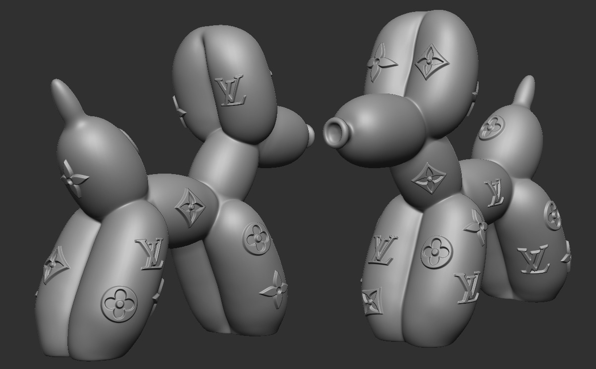 Balloon Dog Louis Vuitton 3D print model_2