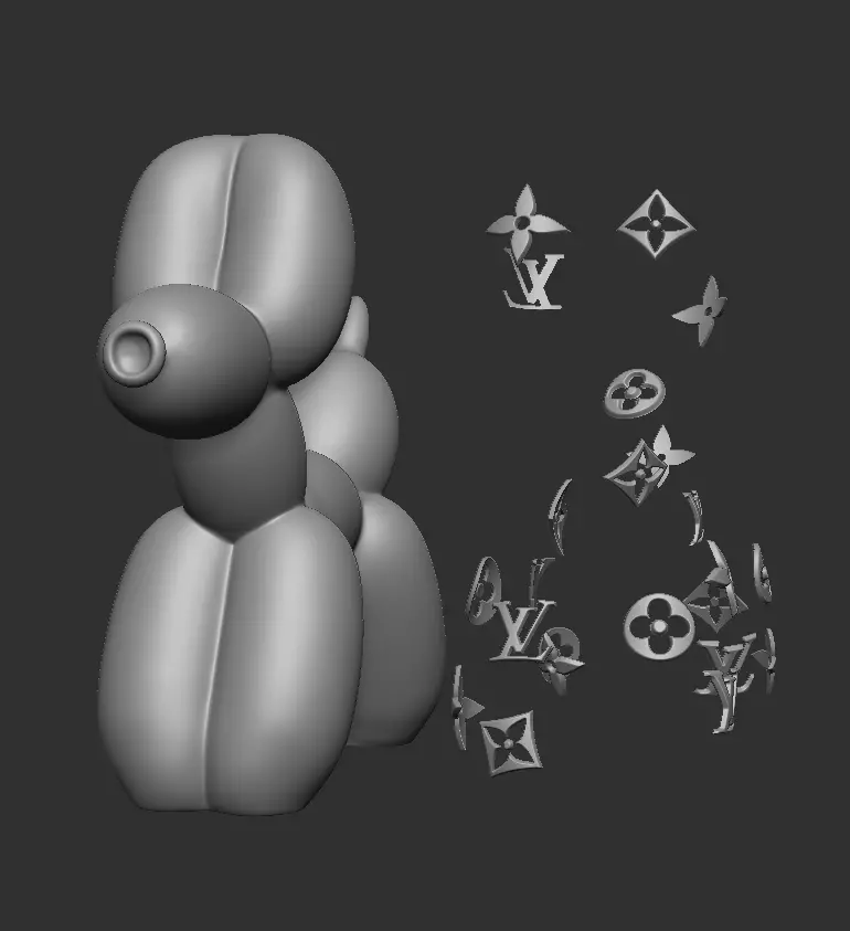 Balloon Dog Louis Vuitton 3D print model_0