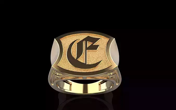 Initial man signet ring model 1032