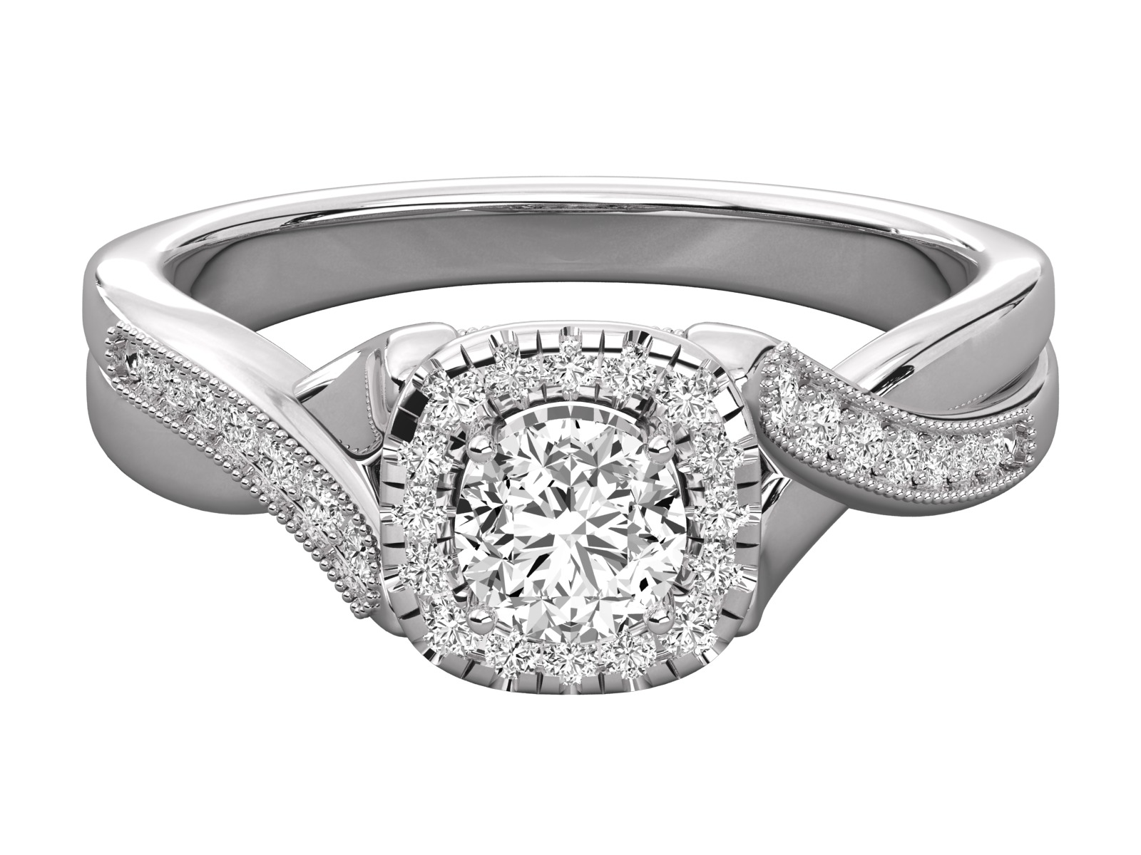 halo solitaire engagement ring 3D print model_5