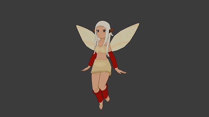 Anime Fairy Girl 3D model