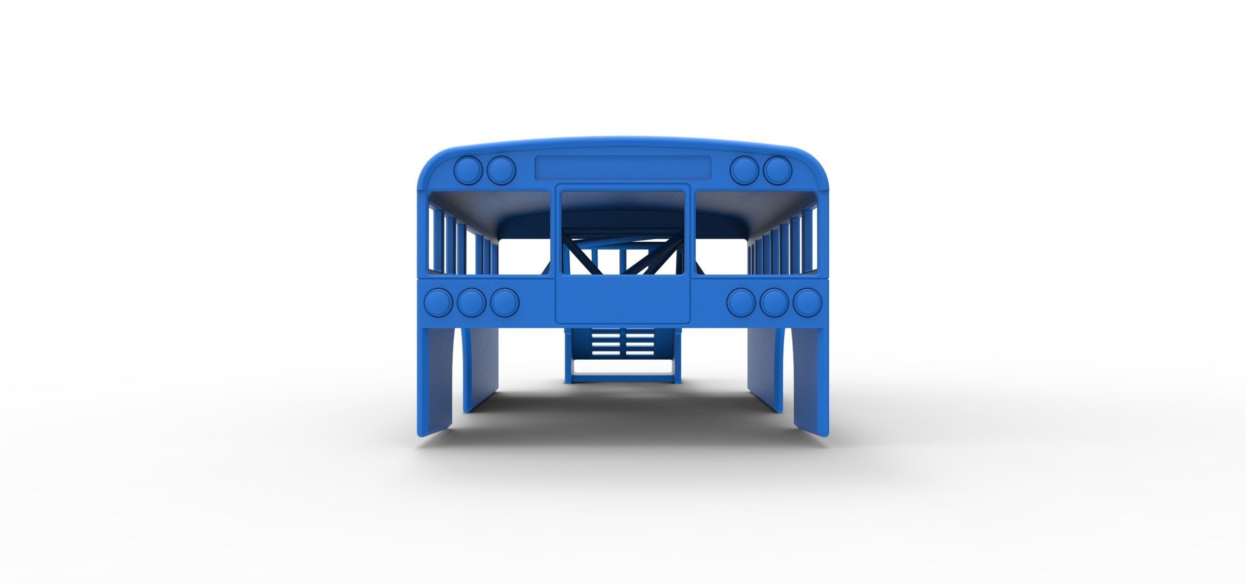 Shell of Outlaw Figure 8 Modified as School bus Scale 1 to 25 3D print model_10