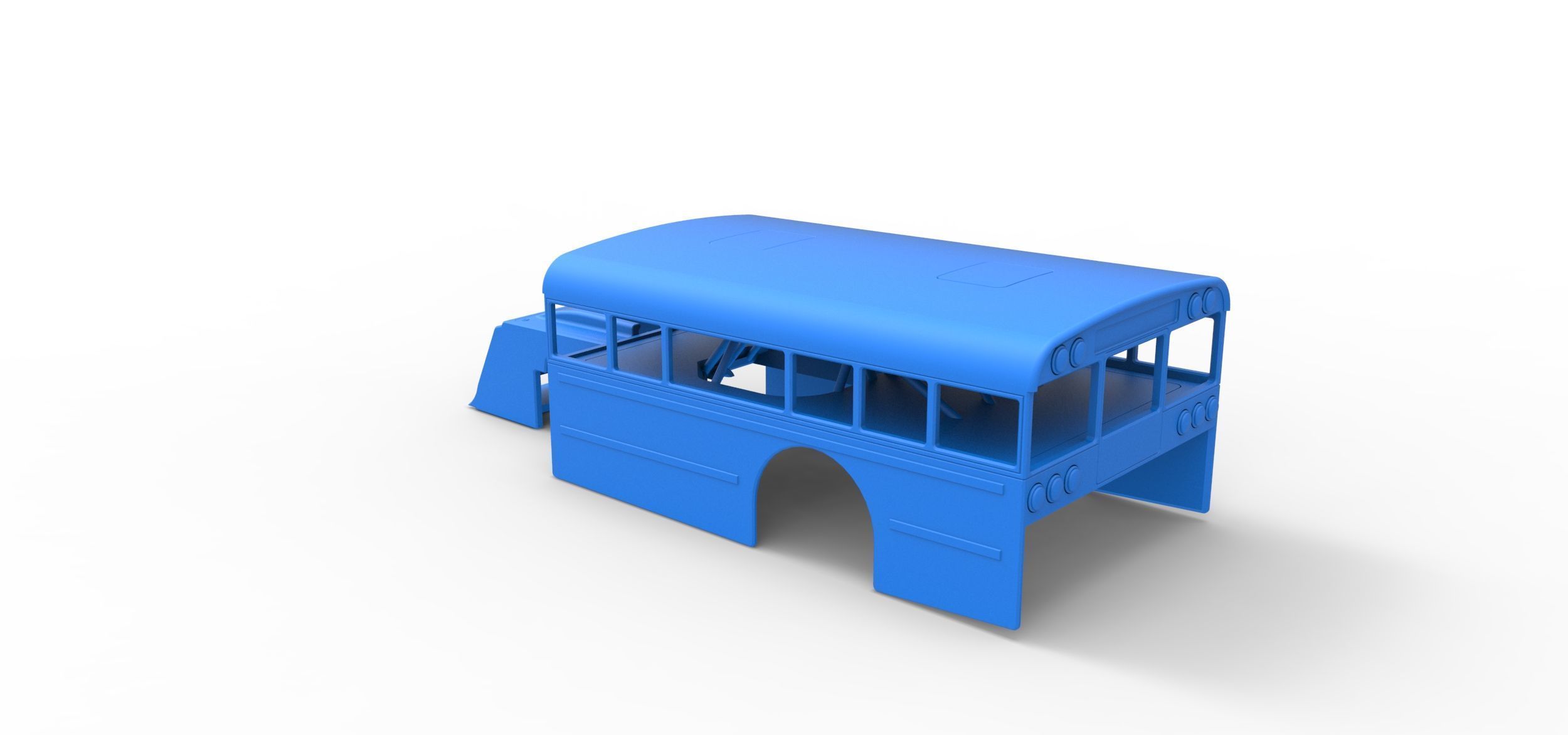 Shell of Outlaw Figure 8 Modified as School bus Scale 1 to 25 3D print model_8