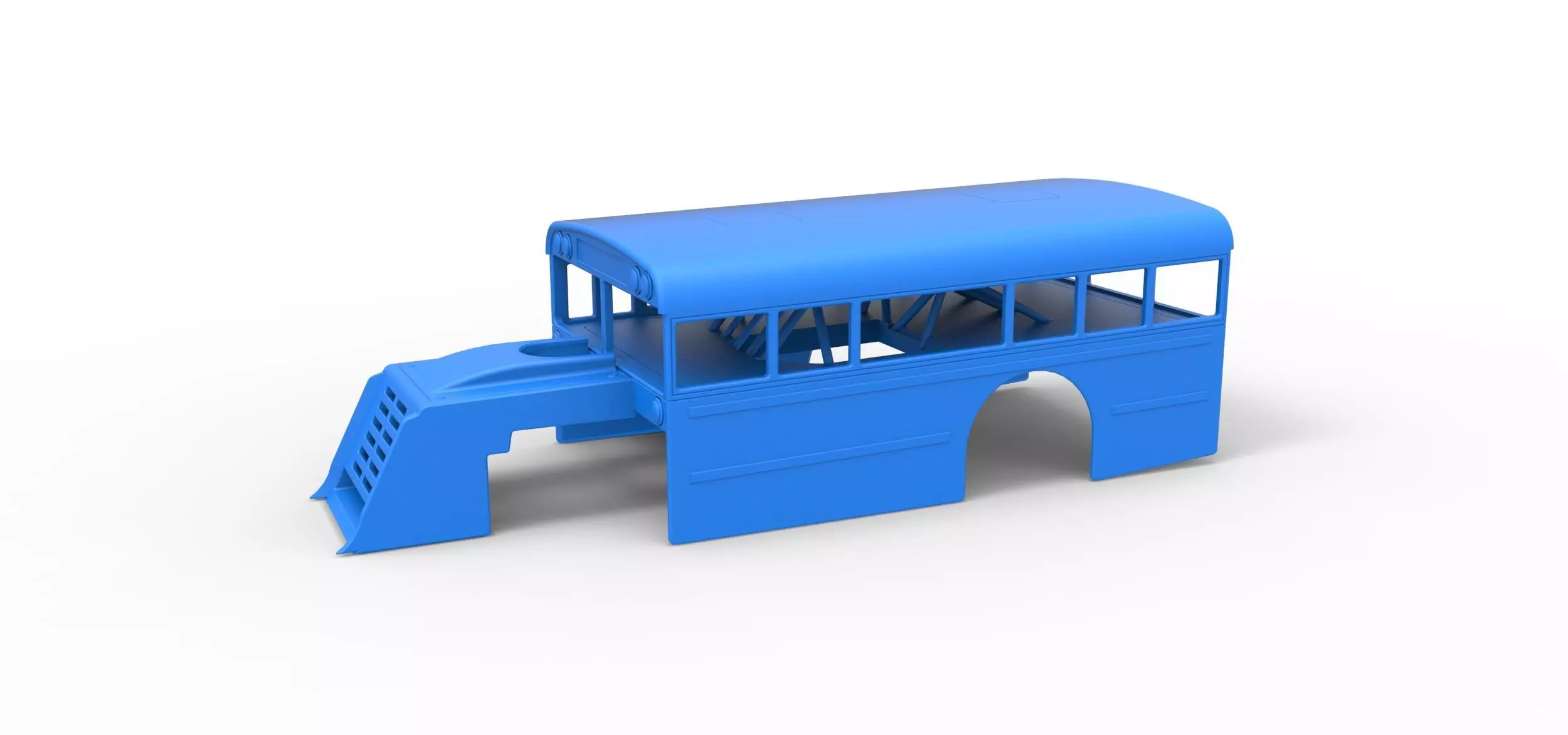 Shell of Outlaw Figure 8 Modified as School bus Scale 1 to 25 3D print model_0