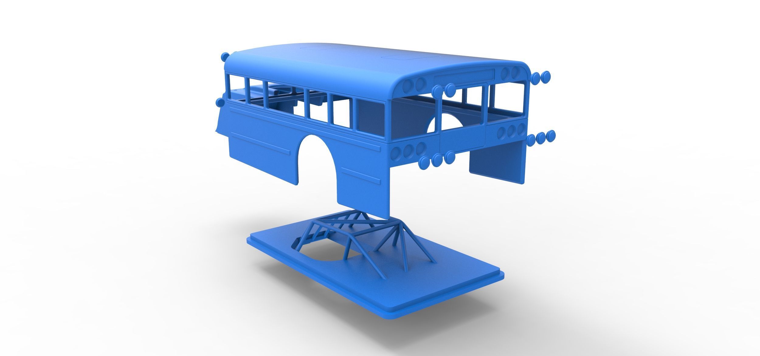 Shell of Outlaw Figure 8 Modified as School bus Scale 1 to 25 3D print model_21