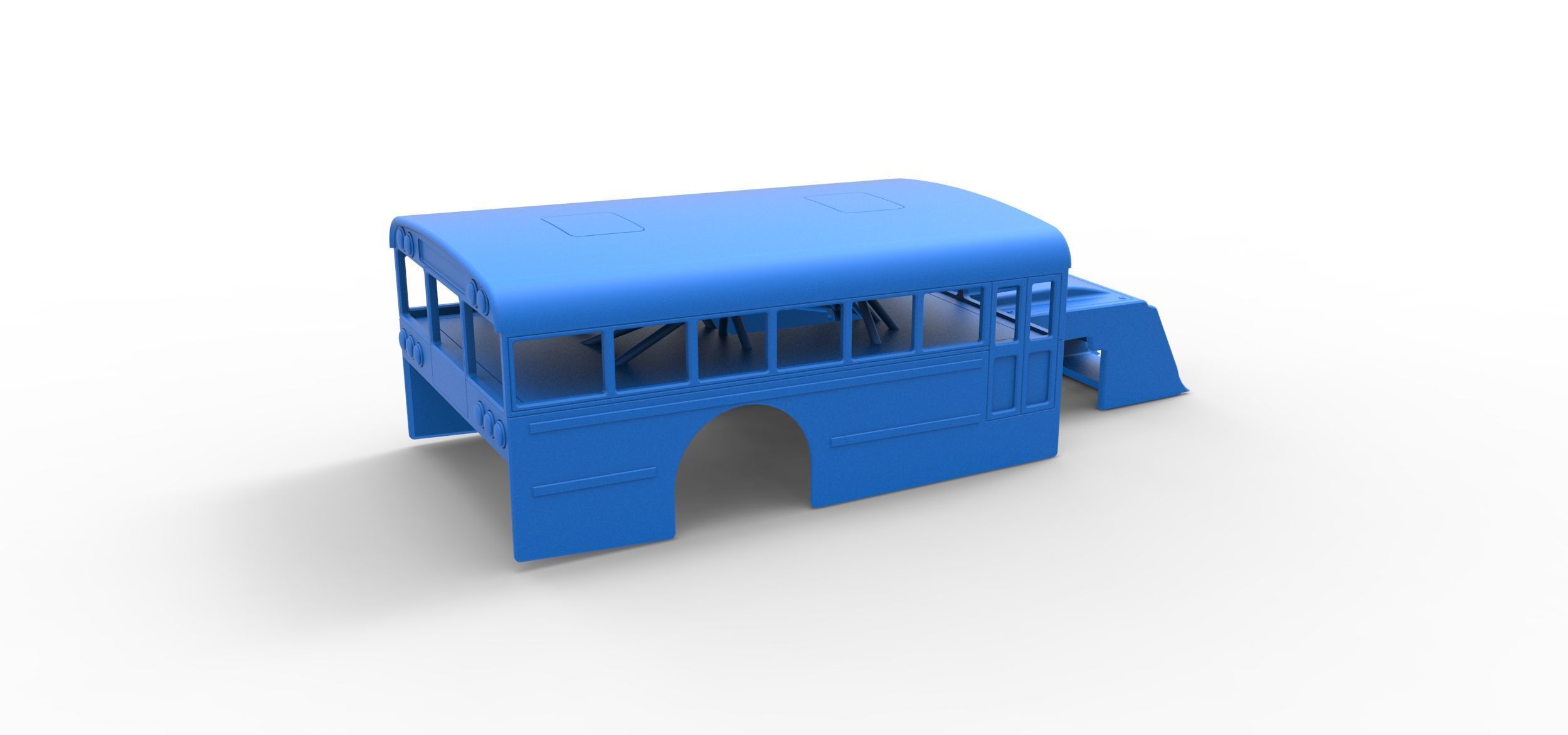 Shell of Outlaw Figure 8 Modified as School bus Scale 1 to 25 3D print model_12