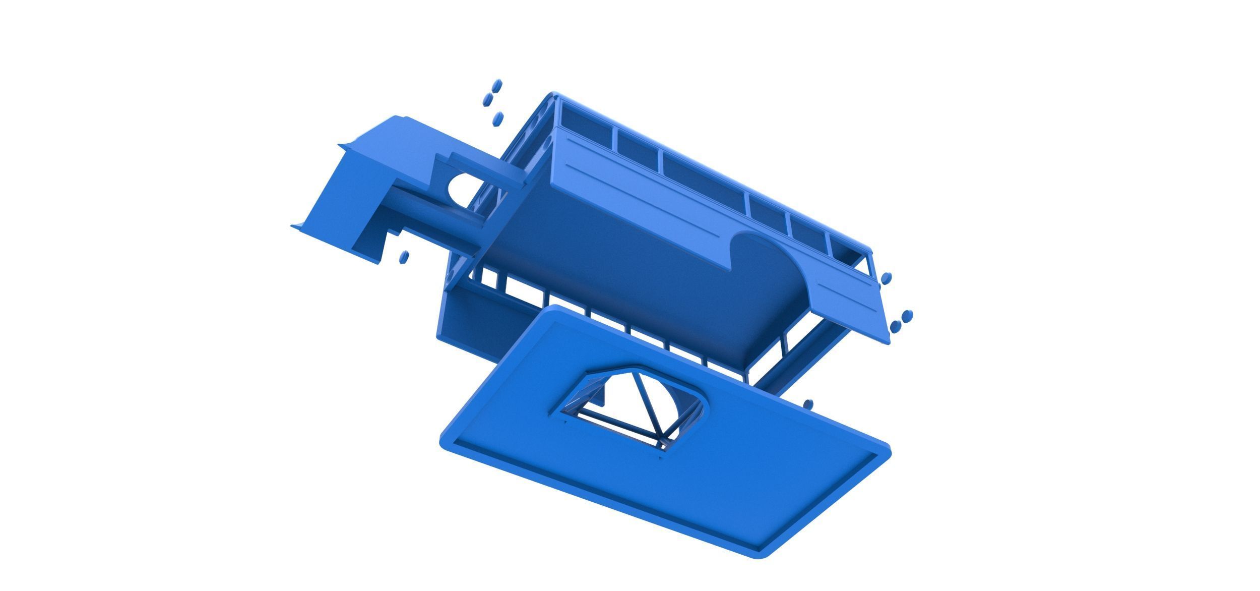 Shell of Outlaw Figure 8 Modified as School bus Scale 1 to 25 3D print model_17