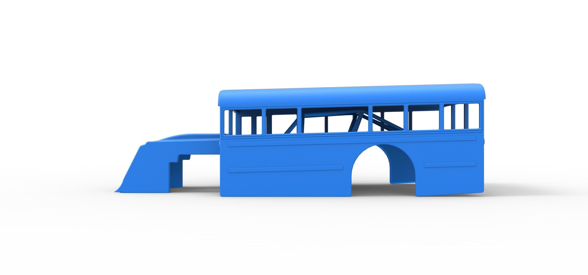 Shell of Outlaw Figure 8 Modified as School bus Scale 1 to 25 3D print model_6