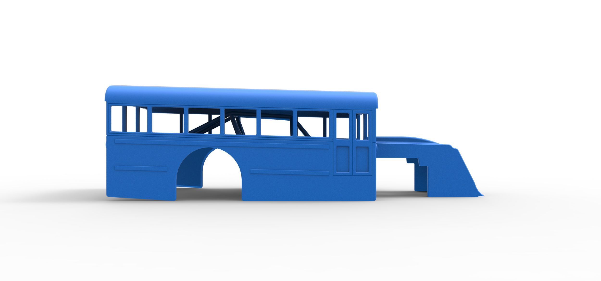Shell of Outlaw Figure 8 Modified as School bus Scale 1 to 25 3D print model_13