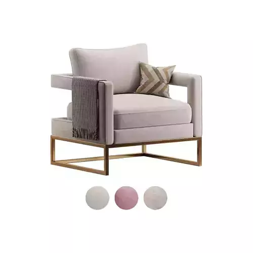 Avery Pink Velvet Chair With