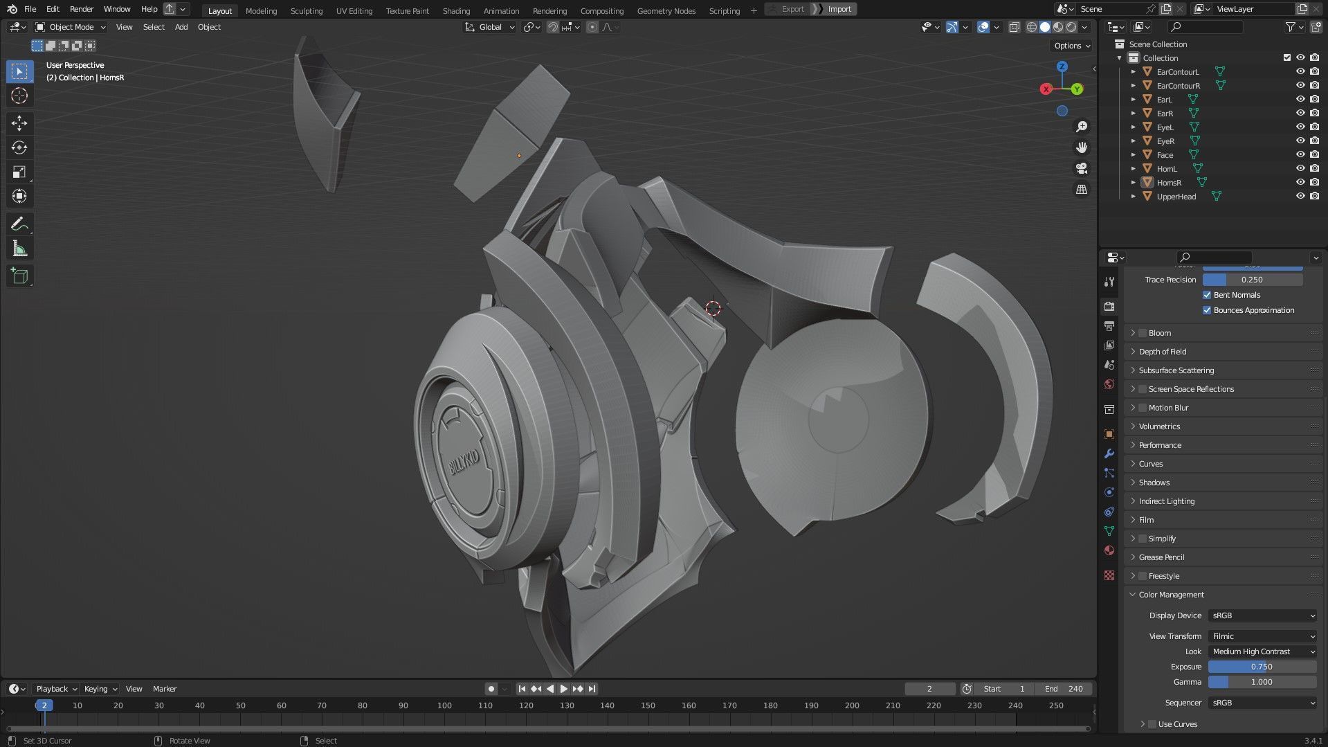 Zenless Zone Zero Billy Kid Mask for Cosplay 3D print model_13