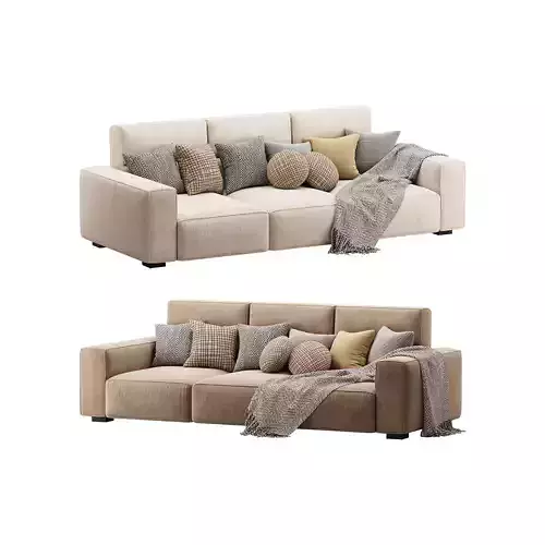 Beige Standard Sofa