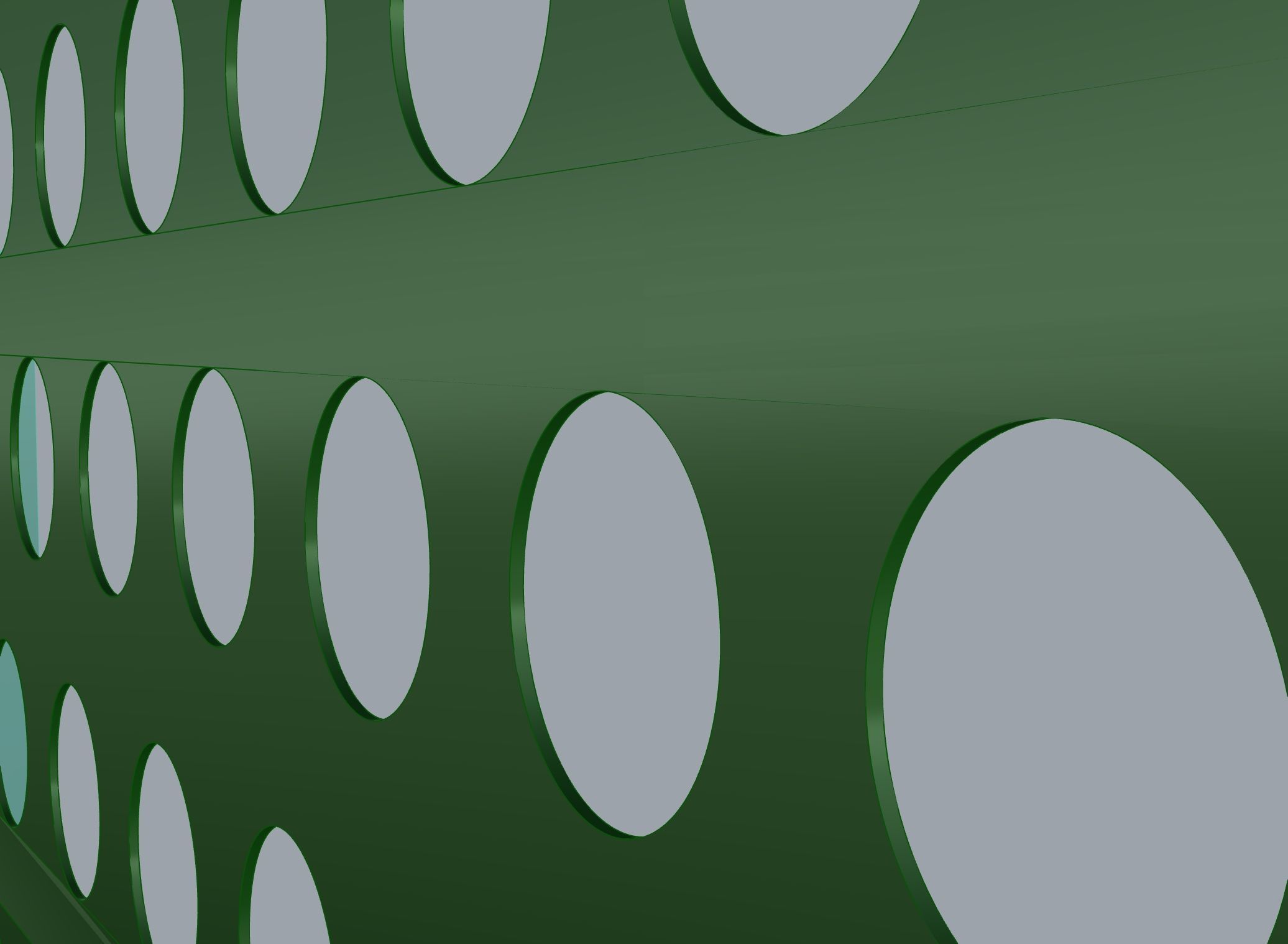 Metal Perforated Railing Free 3D model_7