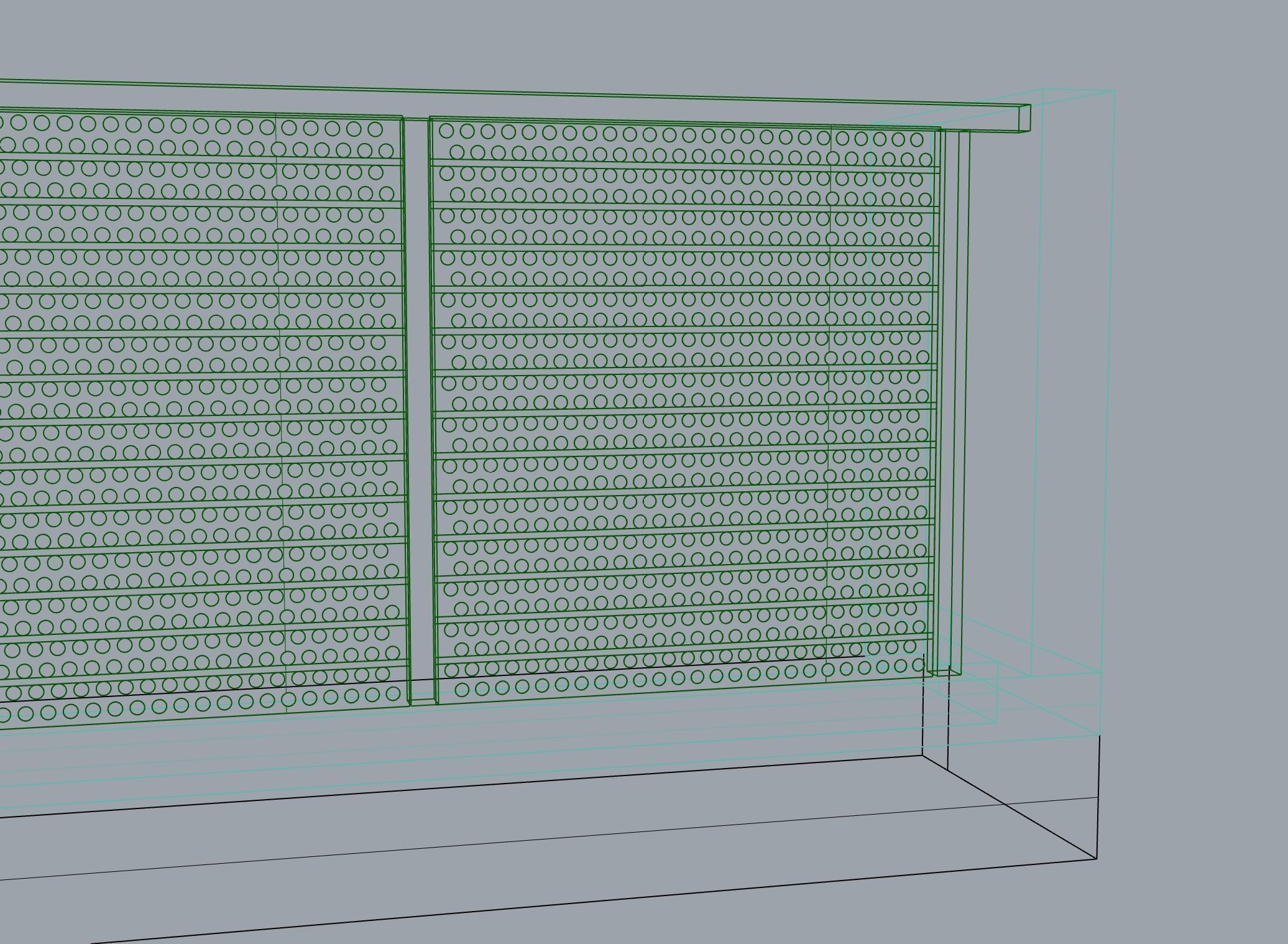 Metal Perforated Railing Free 3D model_4