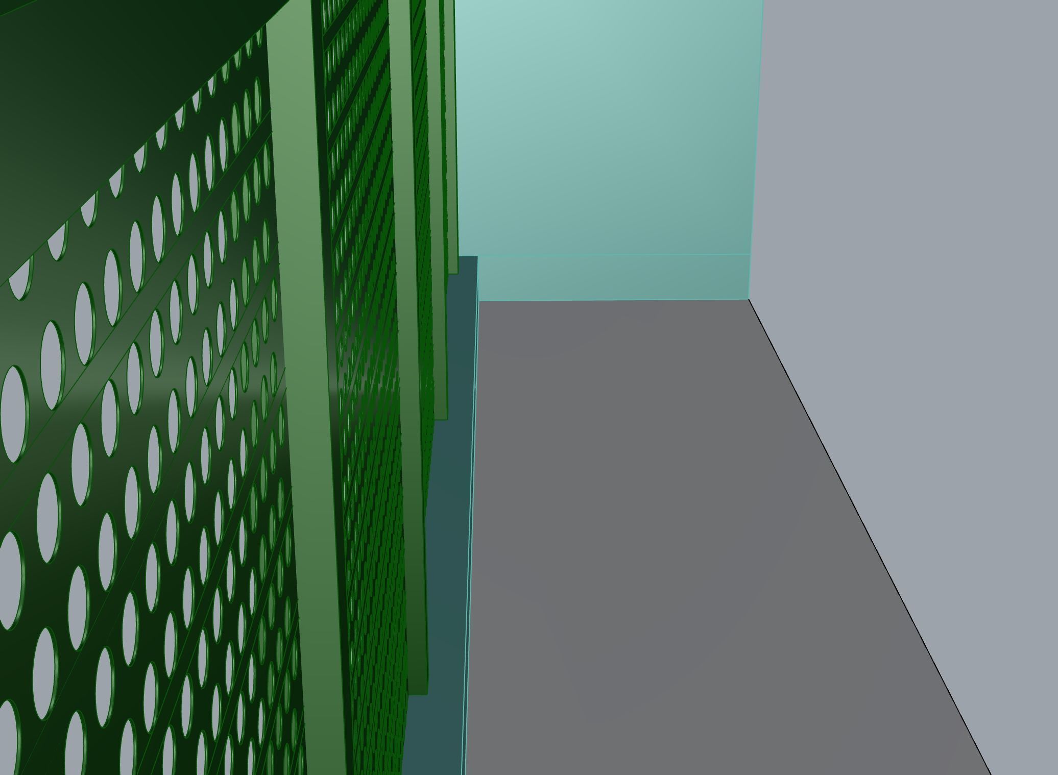 Metal Perforated Railing Free 3D model_8