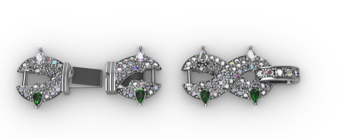 hiphop bracelet chain 3D print model_3