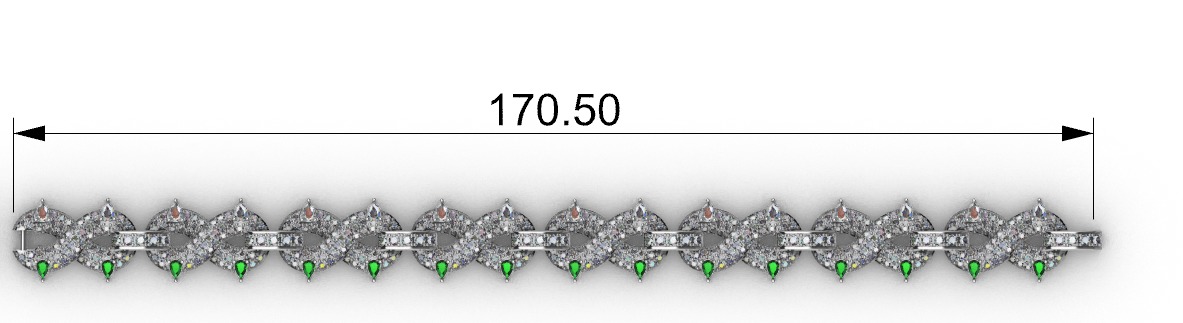 hiphop bracelet chain 3D print model_14