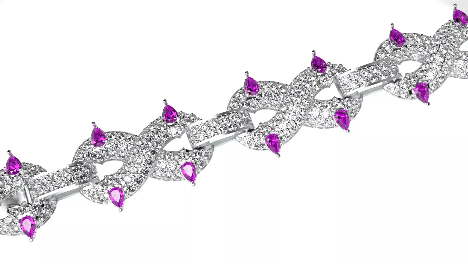 hiphop bracelet chain 3D print model_0