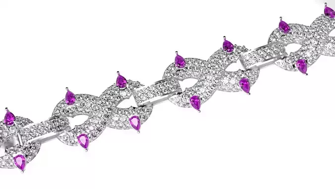 hiphop bracelet chain  3D print model