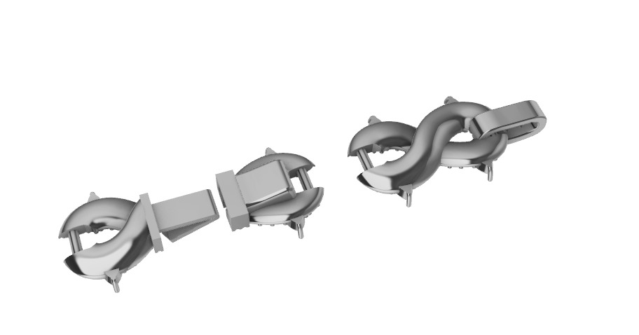 hiphop bracelet chain 3D print model_7