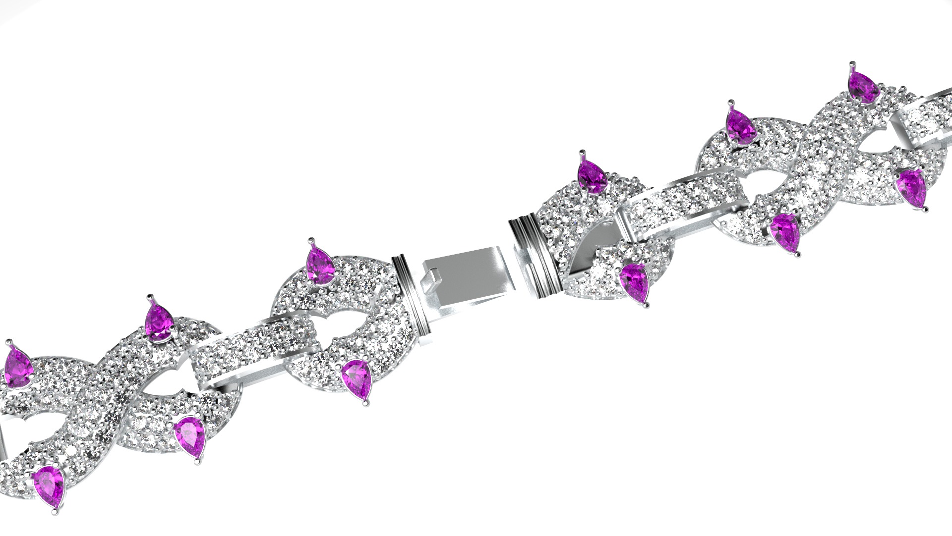 hiphop bracelet chain 3D print model_1