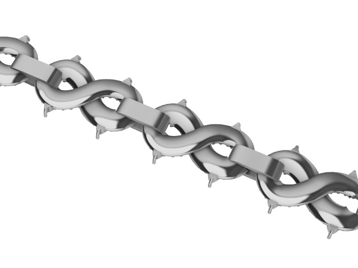 hiphop bracelet chain 3D print model_17