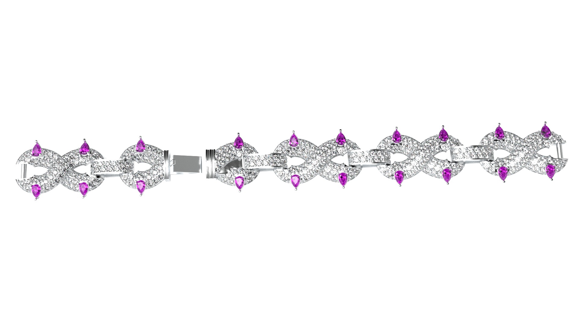 hiphop bracelet chain 3D print model_2