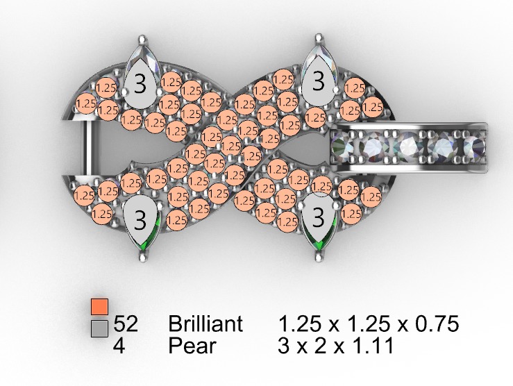 hiphop bracelet chain 3D print model_5