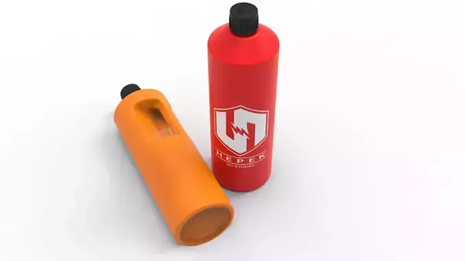 Plastic bottle Low-poly 3D model