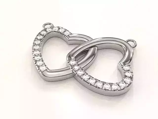 Interlocking Hearts Pendant 