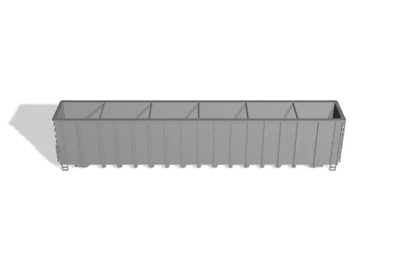 HO Scale Ortner 100-Ton GS51 Woodchip Gondola 3D print model_0