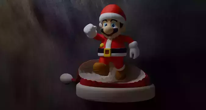 Mario Cristhmas xmas santa hat