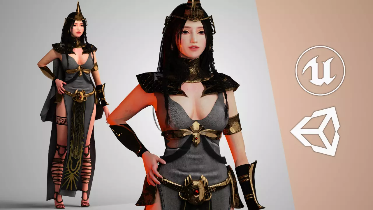 Egyptian Ancient - GameReady Low-poly 3D model_0