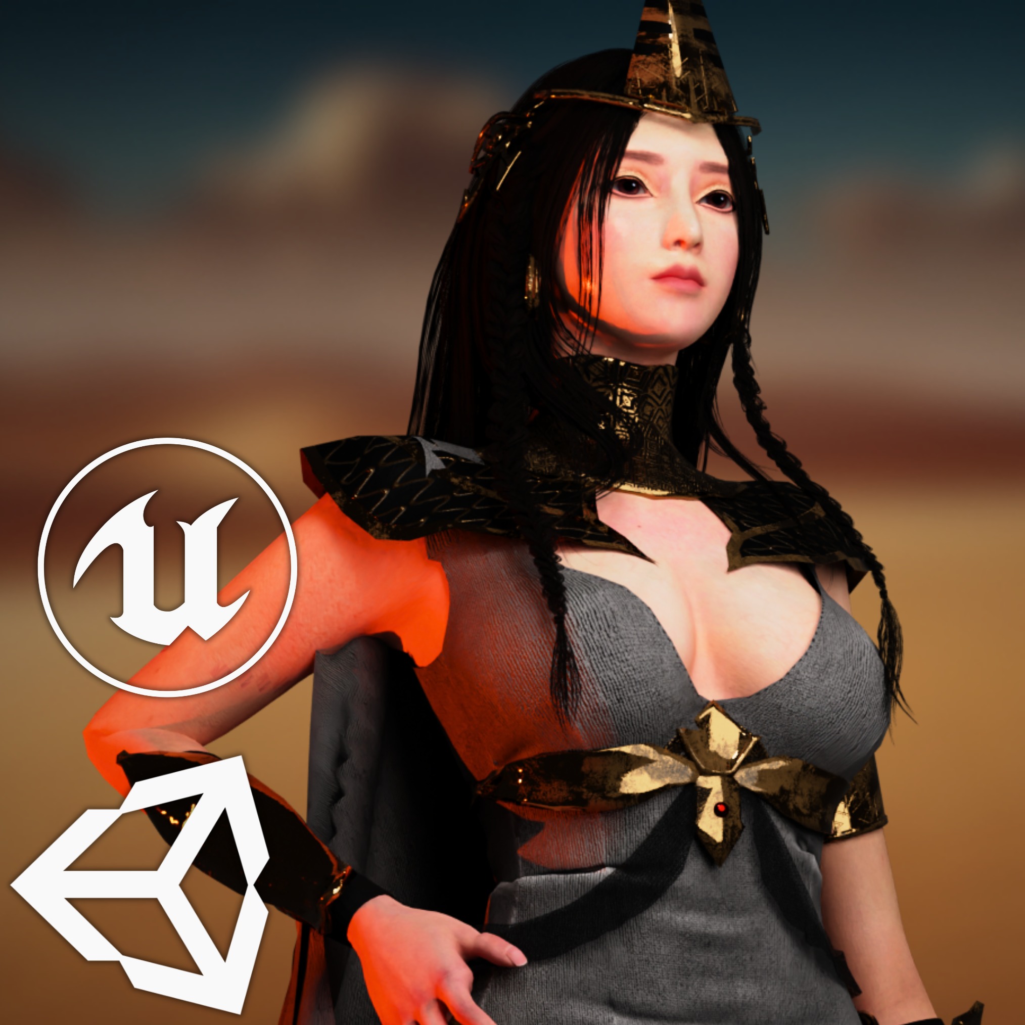 Egyptian Ancient - GameReady Low-poly 3D model_13