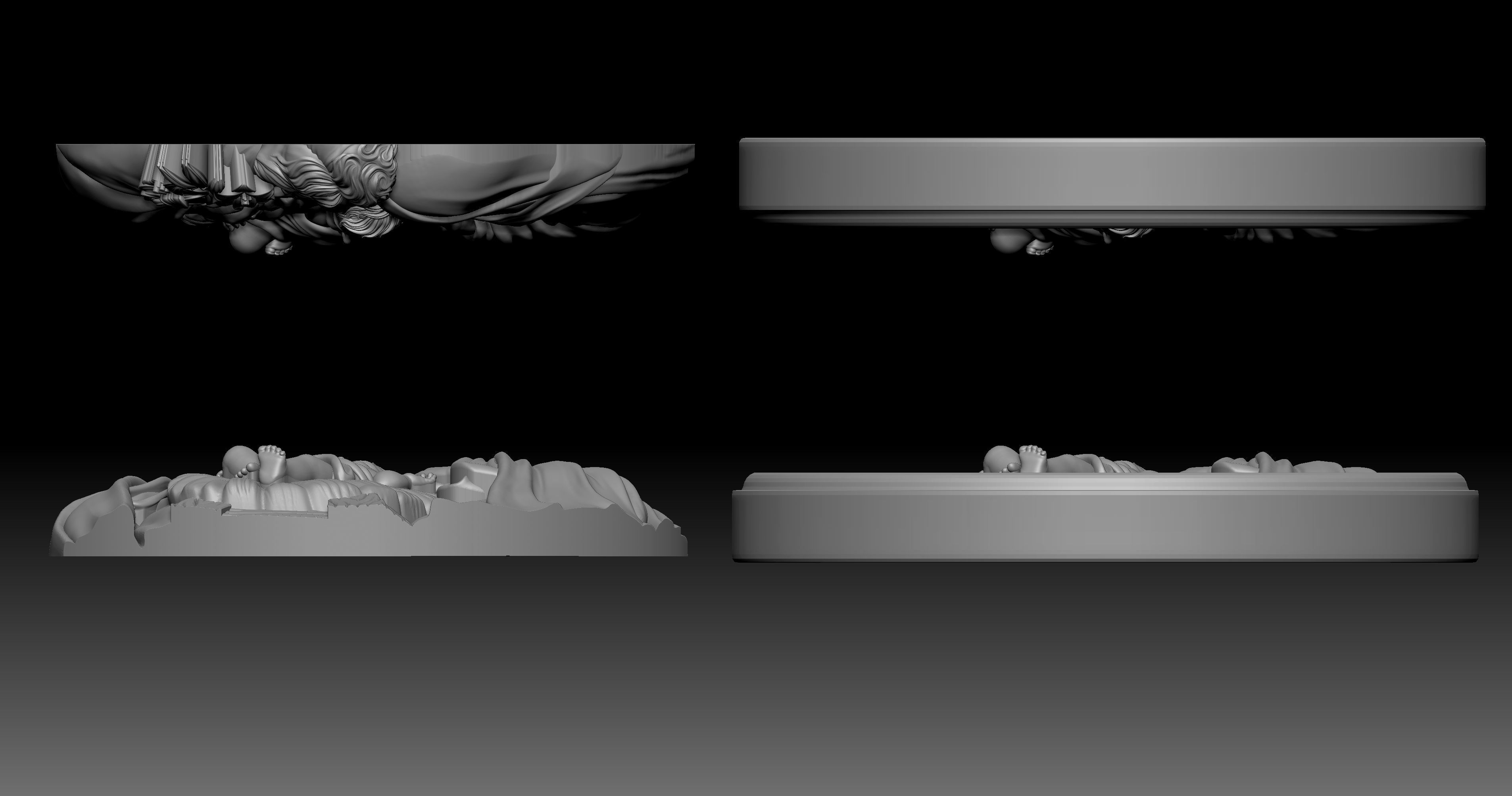 Holy Family Pendant 3D print model_2