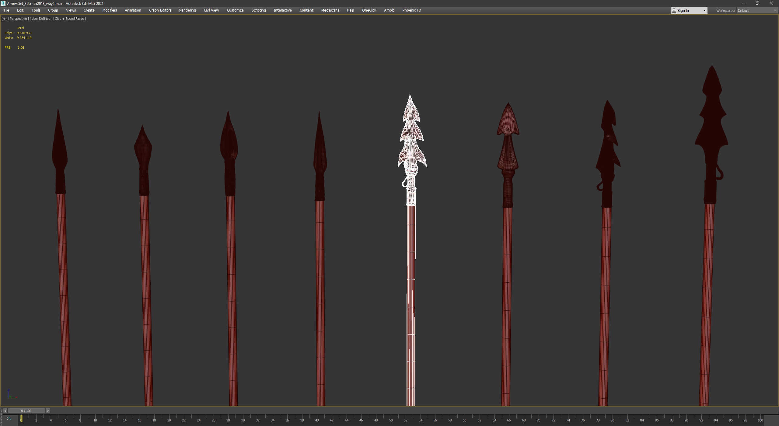PBR Medieval Arrows Bows Crossbows Pack - 57 Assets 3D model_46