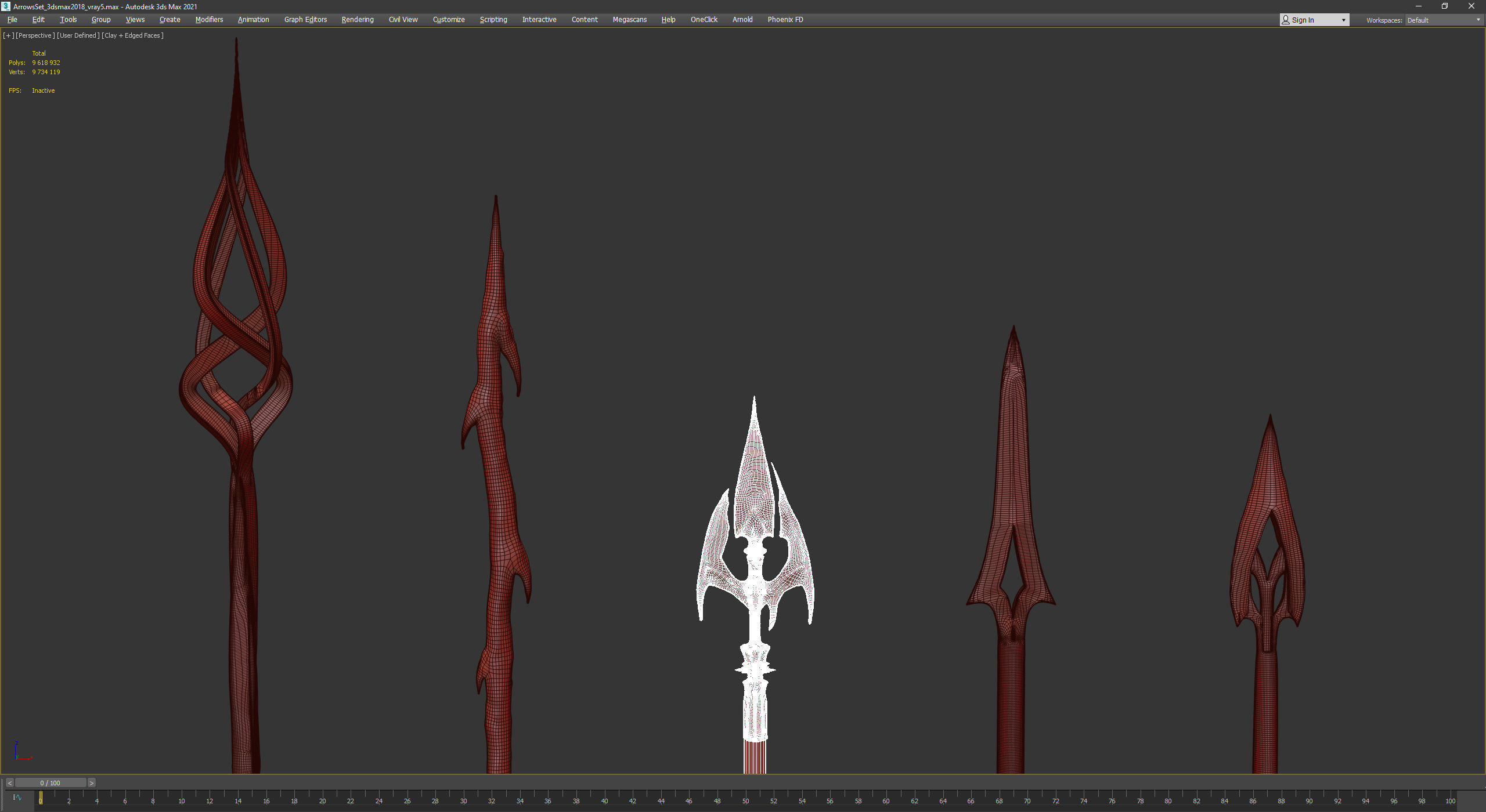 PBR Medieval Arrows Bows Crossbows Pack - 57 Assets 3D model_53