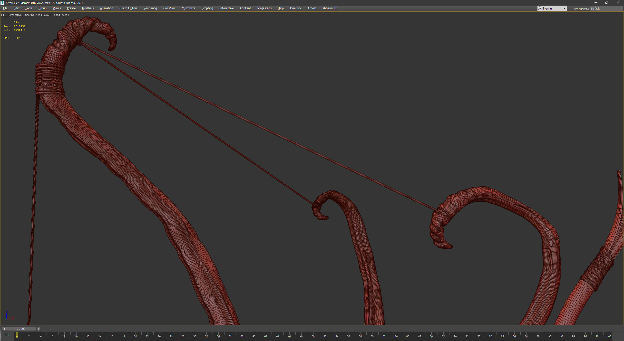 PBR Medieval Arrows Bows Crossbows Pack - 57 Assets 3D model_39