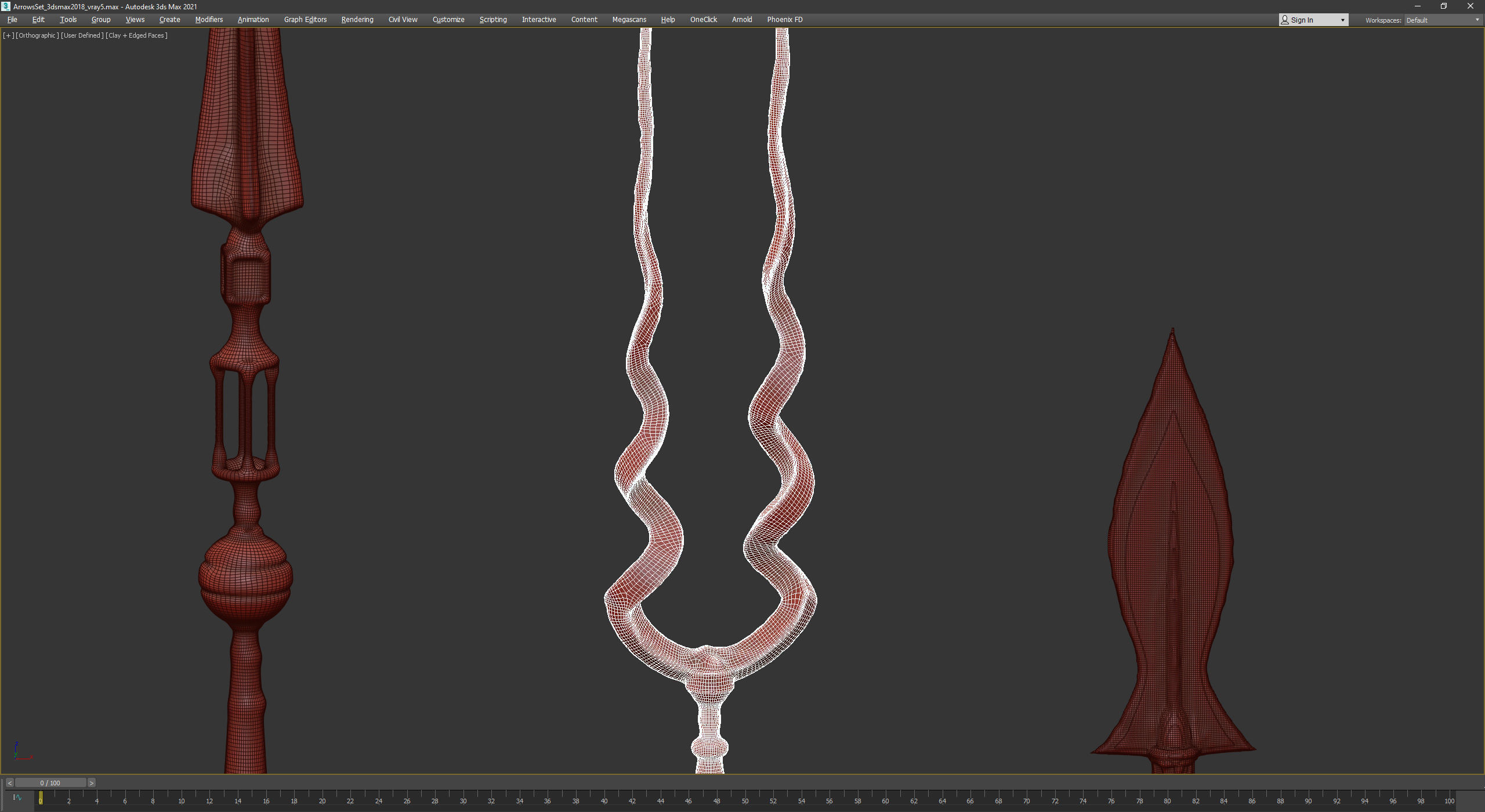PBR Medieval Arrows Bows Crossbows Pack - 57 Assets 3D model_61