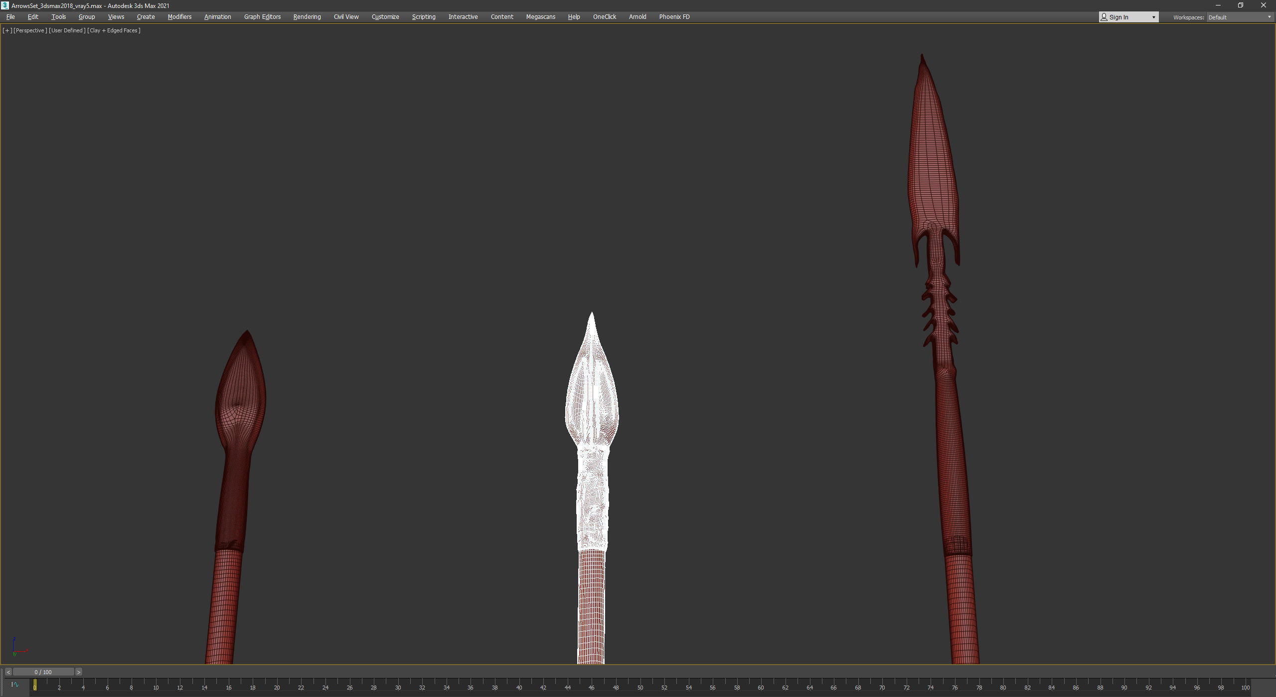 PBR Medieval Arrows Bows Crossbows Pack - 57 Assets 3D model_44