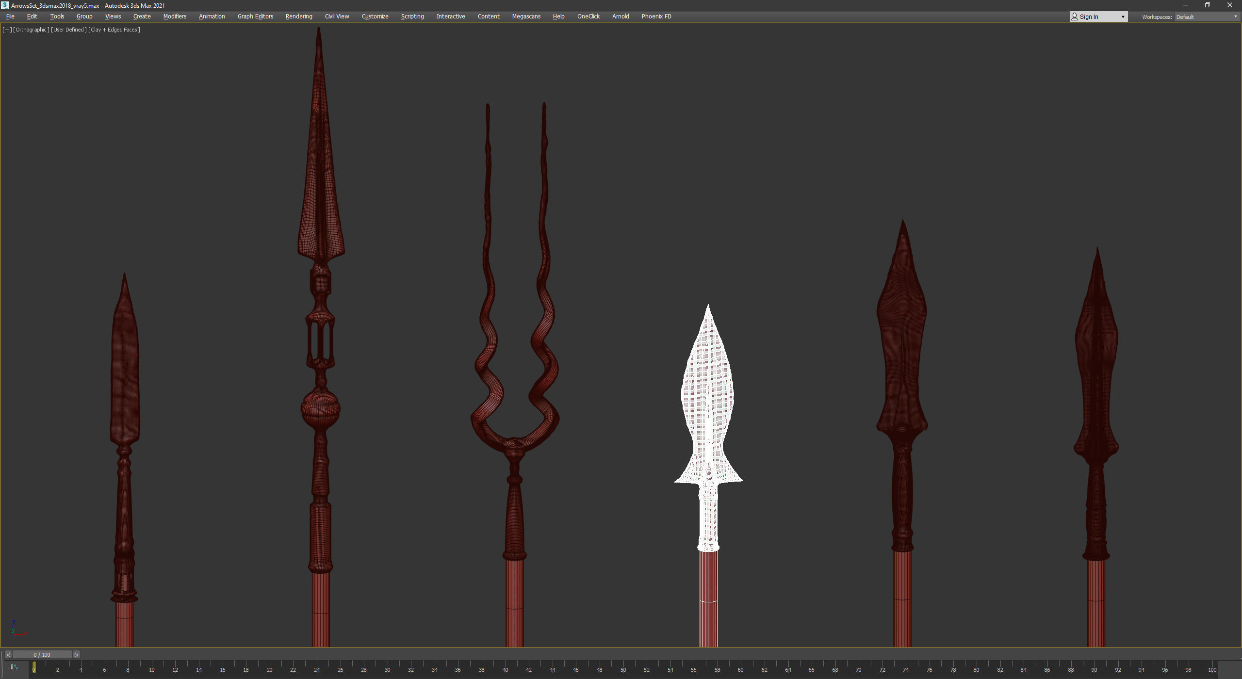 PBR Medieval Arrows Bows Crossbows Pack - 57 Assets 3D model_59