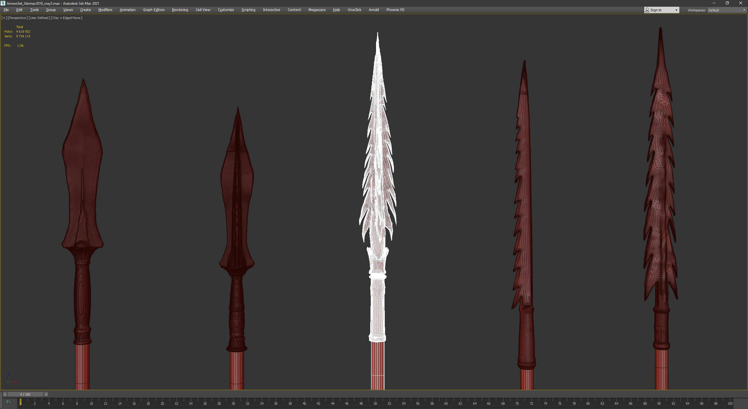 PBR Medieval Arrows Bows Crossbows Pack - 57 Assets 3D model_60