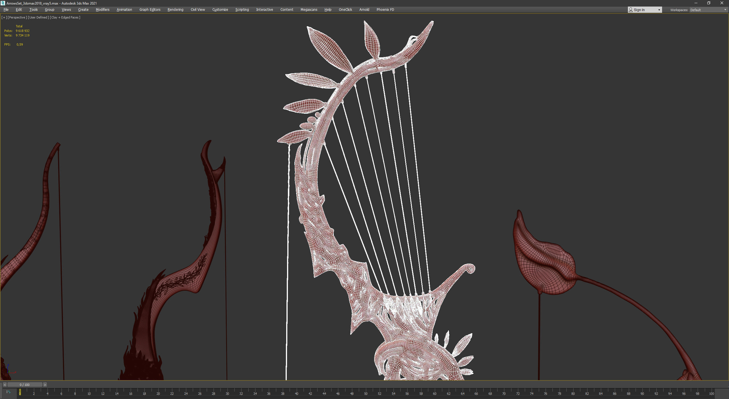 PBR Medieval Arrows Bows Crossbows Pack - 57 Assets 3D model_38